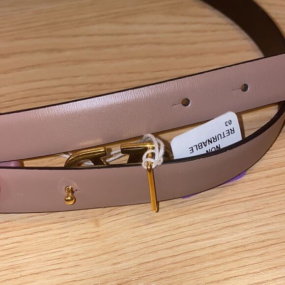Valentino REVERSIBLE SIGNATURE BELT/GLOSSY CALFSKIN 30 MM SMOKEY/ NEW $6… - Picture 15 of 16